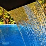 water flowing into pool