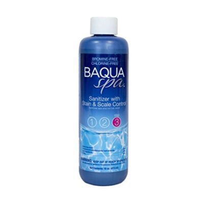 BAQUASPA Sanitizer with Stain & Scale Control - 16 Fl. Oz.