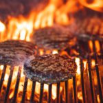 Burgers on a Grill Summer Barbecue