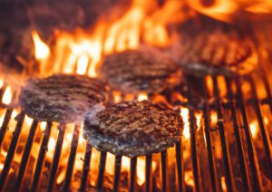 Burgers on a Grill Summer Barbecue